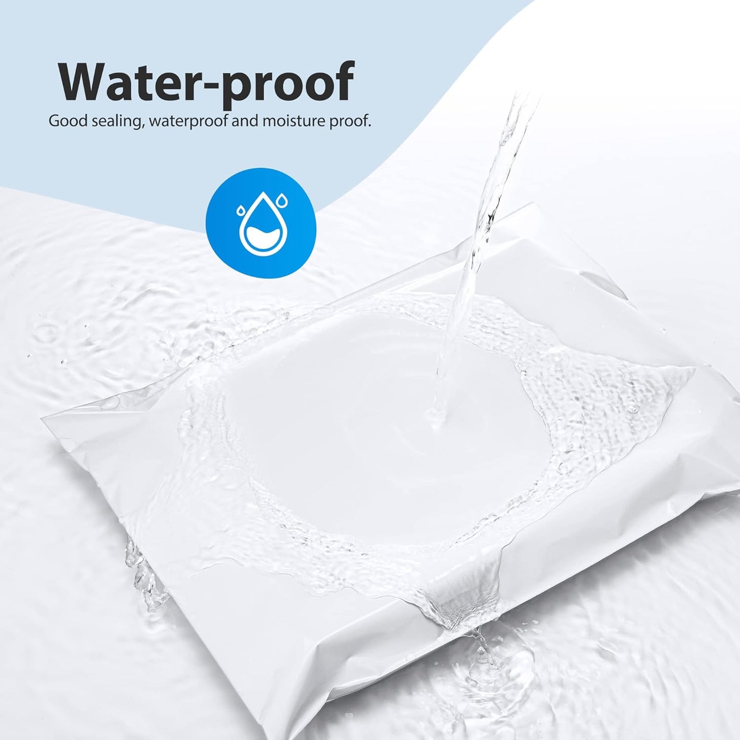 Fuxury 2000 Pcs 12x15.5" Poly Mailers,Waterproof Mailing Envelopes for Clothing, Strong Adhesive Poly Shipping Postage Bags for Small Business(White)