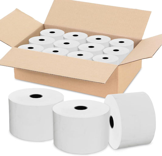 (12 Rolls) 2 5/16" x 400' Thermal Paper Receipt Rolls, Compatible with Dresser Wayne, Gilbarco, VeriFone Ruby, Speedpass, Vista and Other POS Systems Thermal Paper BPA Free