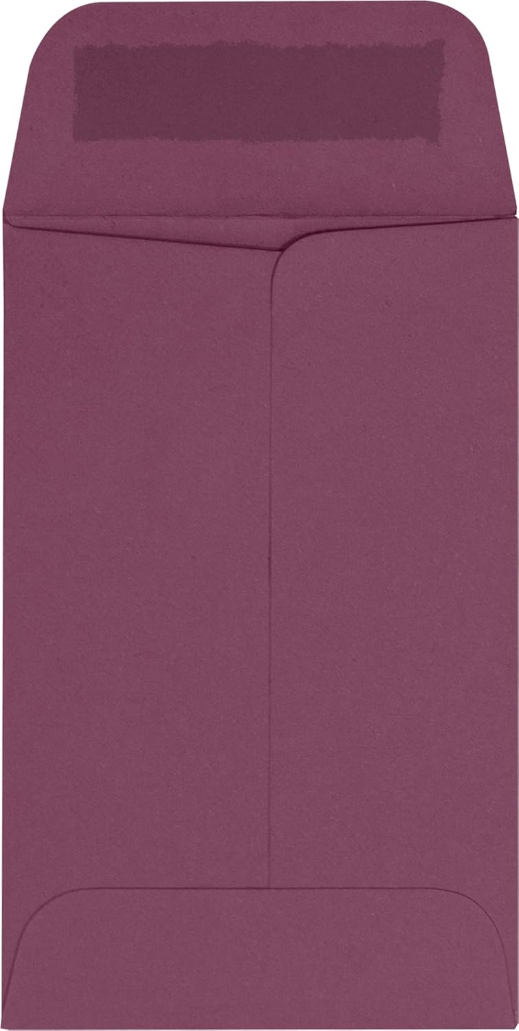 LUXPaper #1 Coin Envelopes | 2 1/4" x 3 1/2" | Vintage Plum | 80lb. Text | 50 Qty.