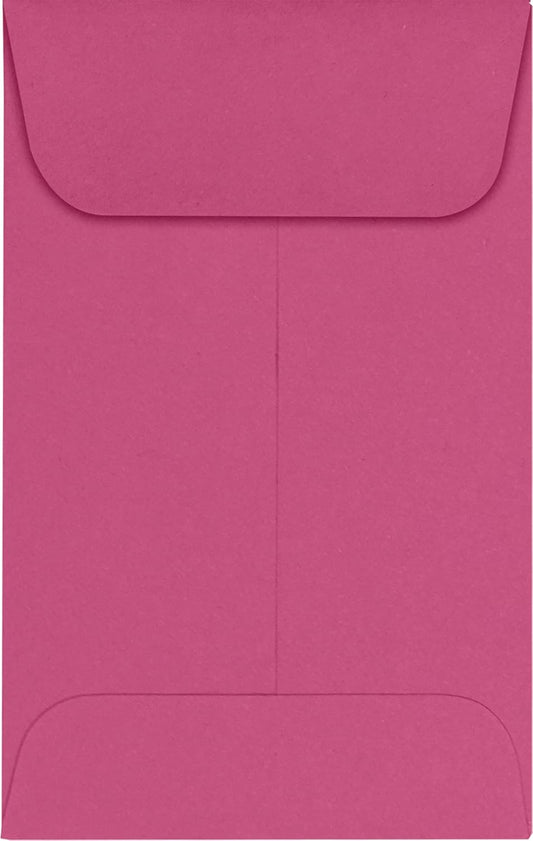 LUXPaper #1 Coin Envelopes | 2 1/4" x 3 1/2" | Magenta Pink | 80lb. Text | 500 Qty