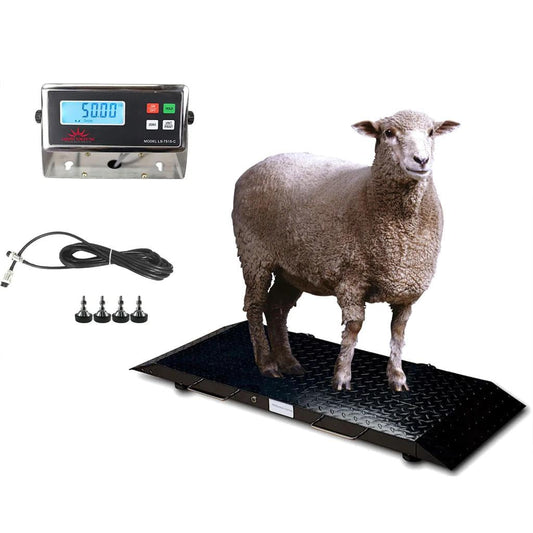 Liberty LS-920-2k Industrial Portable Floor Scale for Small Animal, Platform 50" x 20" / up to 2000 lbs (Scale System Imported)