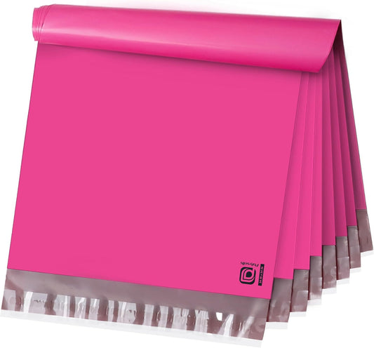 POLYSELLS 25 pcs 24x24 Inches Pink Poly Mailers Shipping Envelopes, Strong Adhesive Sealing, Waterproof, and Tear-resistant Postal Mailing Bags for Clothing, Books, and Accessories
