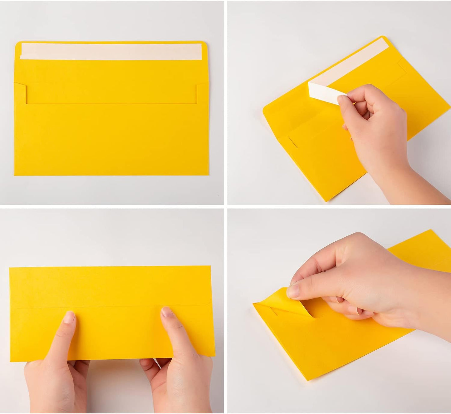 50 Pack Colorful #10 Business Envelopes Self Seal Standard Envelopes for Office Checks, Business, Letter Mailing Invoices, 4.13 x 9.49 Inches