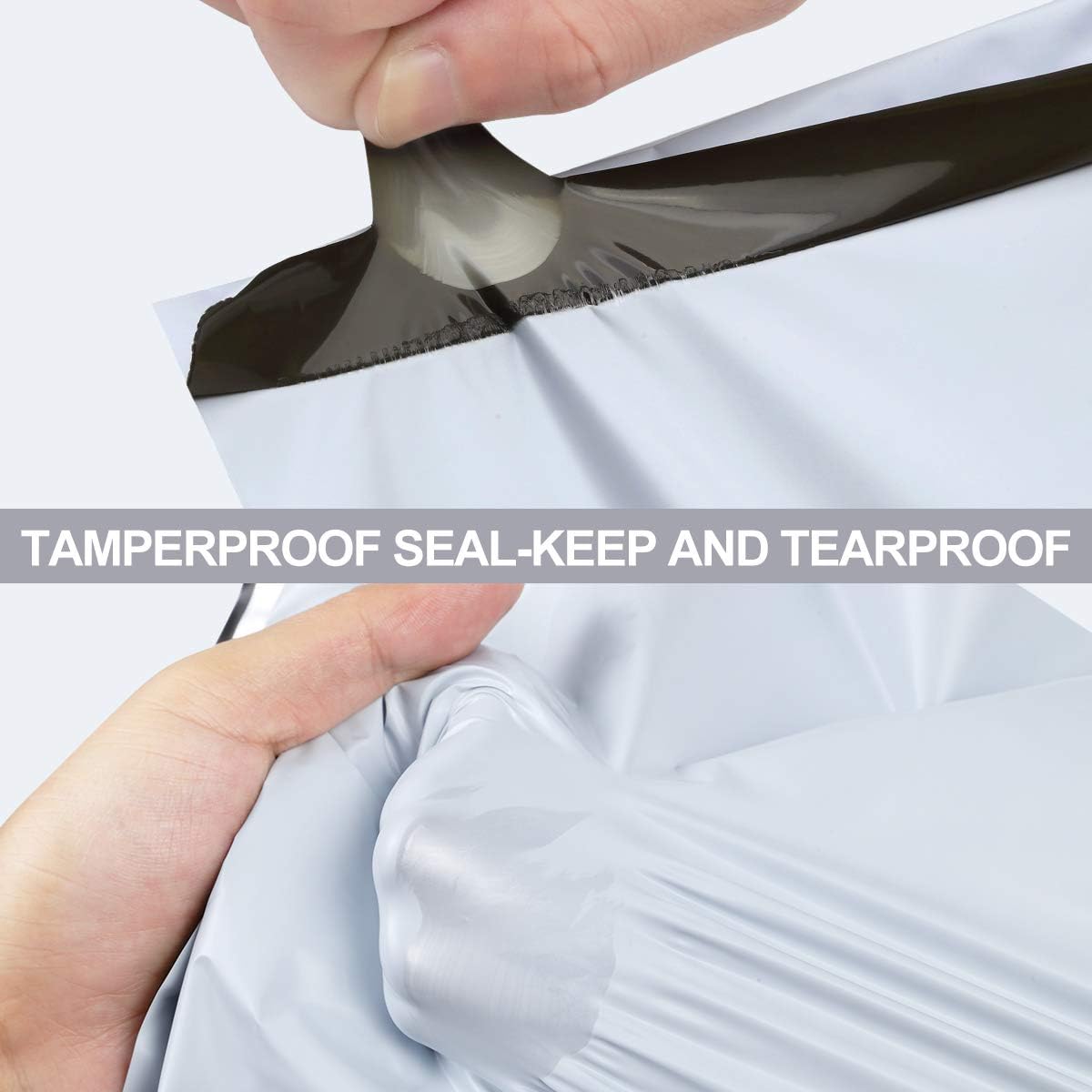 UCGOU Poly Mailers 10x13 Inch White 200 Pack Shipping Bags #4 Strong Mailing Envelopes Boutique Packaging Postal Self Seal Adhesive Waterproof and Tear Proof Small Business for Clothes Books