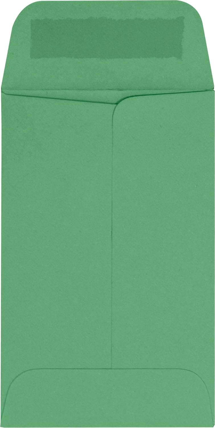 LUXPaper #1 Coin Envelopes | 2 1/4" x 3 1/2" | Holiday Green | 80lb. Text | 250 Qty