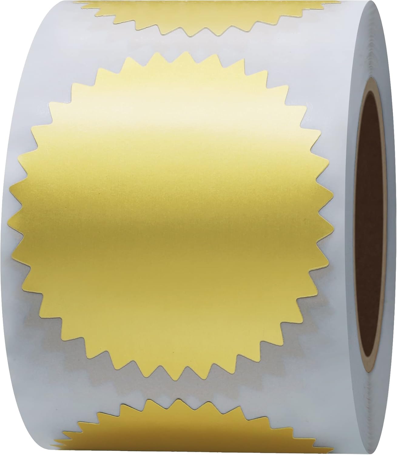 Hybsk 300pcs Notary Seals 2 inch Embossing Stickers Gold Metallic Certificate Sealing Labels with Serrated Edge for Awards Legal (Gold)