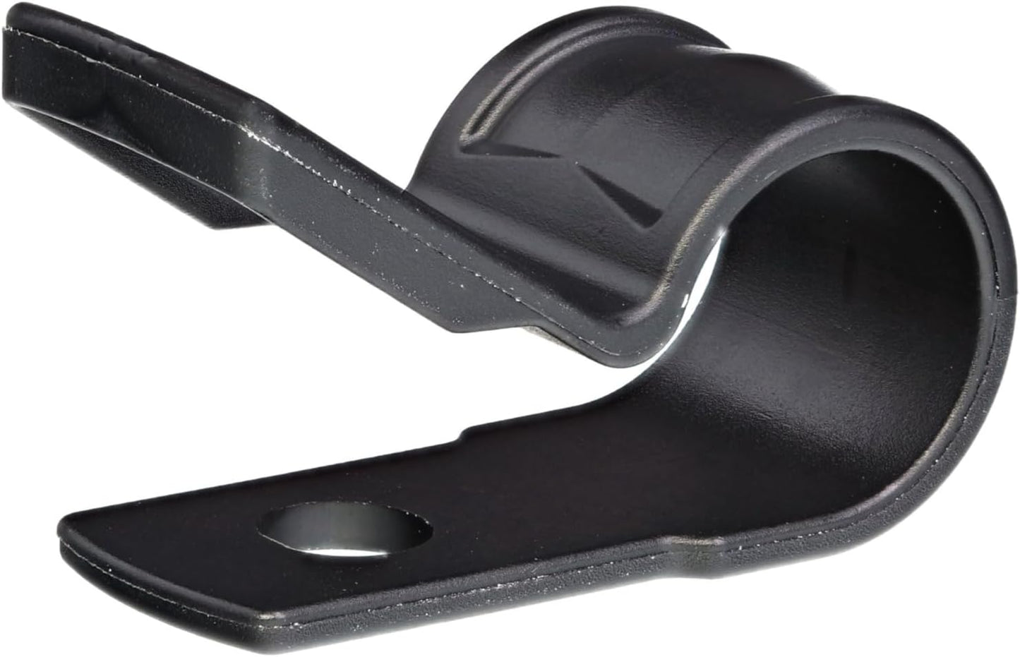 Secure 3/8 Inch Premium R Type UV Black Nylon Screw Mount Cable Clamp for Wire Management - 100 Pack