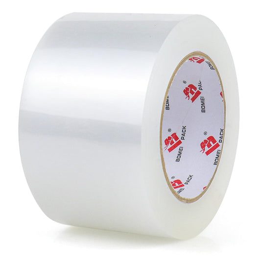 BOMEI PACK 3 inch Wide Clear Packing Tape, 3 inch x 110 Yards (330ft), Industrial Grade 3'' Heavy Duty Shipping Tape Refills for Box Office Moving, Packaging and Mailing