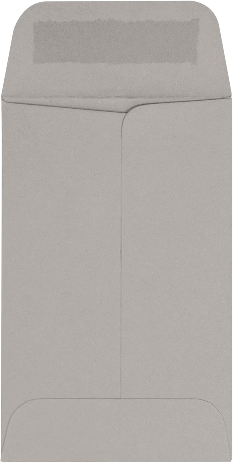 LUXPaper #1 Coin Envelopes | 2 1/4" x 3 1/2" | Gray Wove | 28lb. Text | 250 Qty