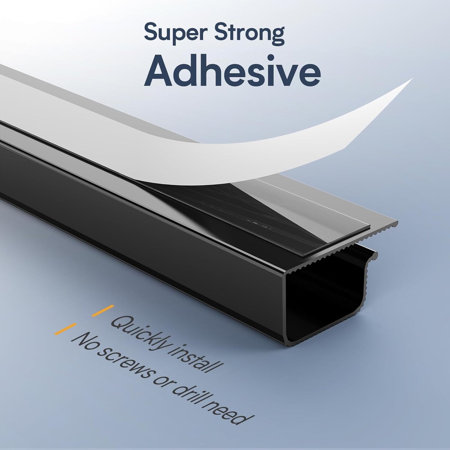 Delamu 4 Pack Cord Organizers for Desks, 62.8in Cable Organizer Cable Management Under Desk, Self Adhesive Wire Management Raceway, Desk Organizers and Accessories for Office&Home Organization, Black