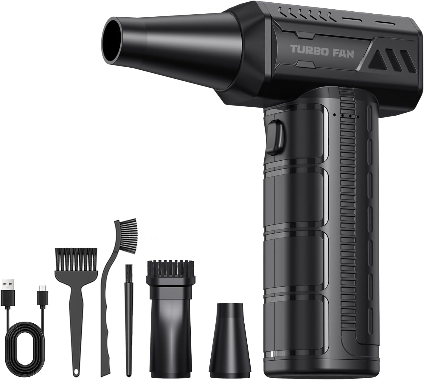 Compressed Air Duster,300000RPM Super Power Cordless Electric Air Duster,10000mAH Rechargeable Brushless Motor Blower,3-Gear Adjustable Turbo Fan Duster Blower for Computer,Car,Outdoor and House