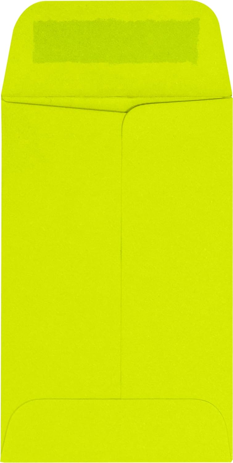 LUXPaper #1 Coin Envelopes | 2 1/4" x 3 1/2" | Wasabi Green | 80lb. Text | 1,000 Qty