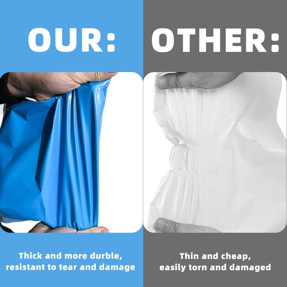 POLYSELLS 50 pcs 19x24 Inches Blue Poly Mailers Shipping Envelopes, Strong Adhesive Sealing, Waterproof, and Tear-resistant Postal Mailing Bags for Clothing, Books, and Accessories