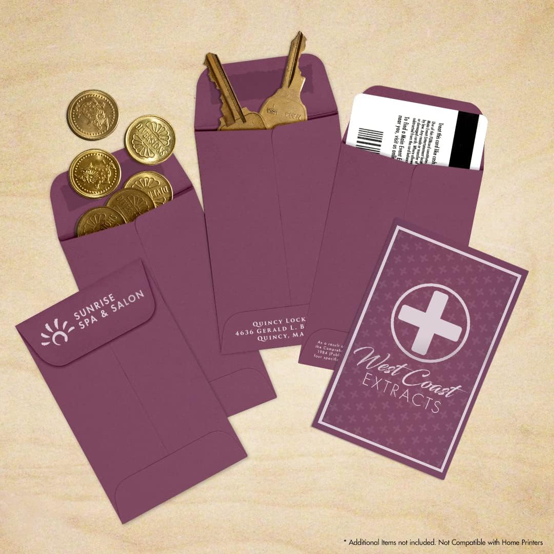 LUXPaper #1 Coin Envelopes | 2 1/4" x 3 1/2" | Vintage Plum | 80lb. Text | 50 Qty.