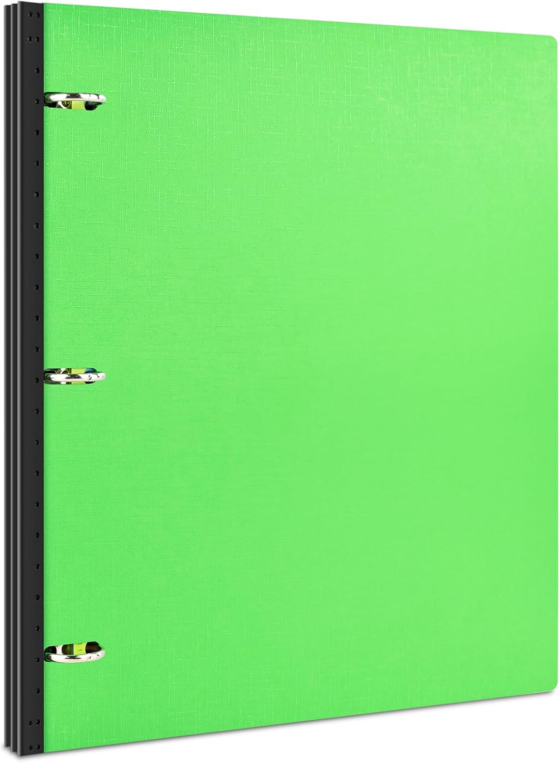 INFUN Telescoping 3 Ring Binder, Portable Plastic 0.75 inch 3 Ring Binder with Telescoping Spine and Foldable Front Cover Holds 8.5" x 11" Paper for School,Office and Homes-Green