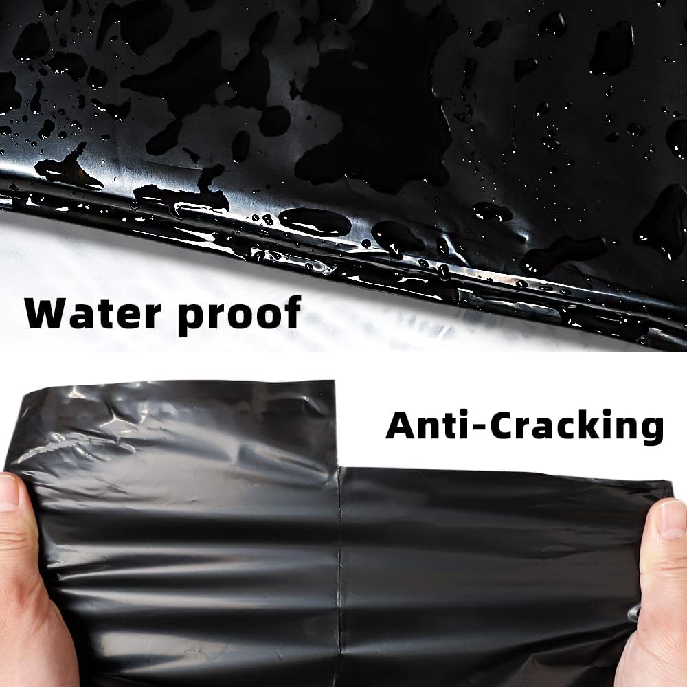 POLYSELLS 200 pcs 24x24 Inches Black Poly Mailers Shipping Envelopes, Strong Adhesive Sealing, Waterproof, and Tear-resistant Postal Mailing Bags for Clothing, Books, and Accessories