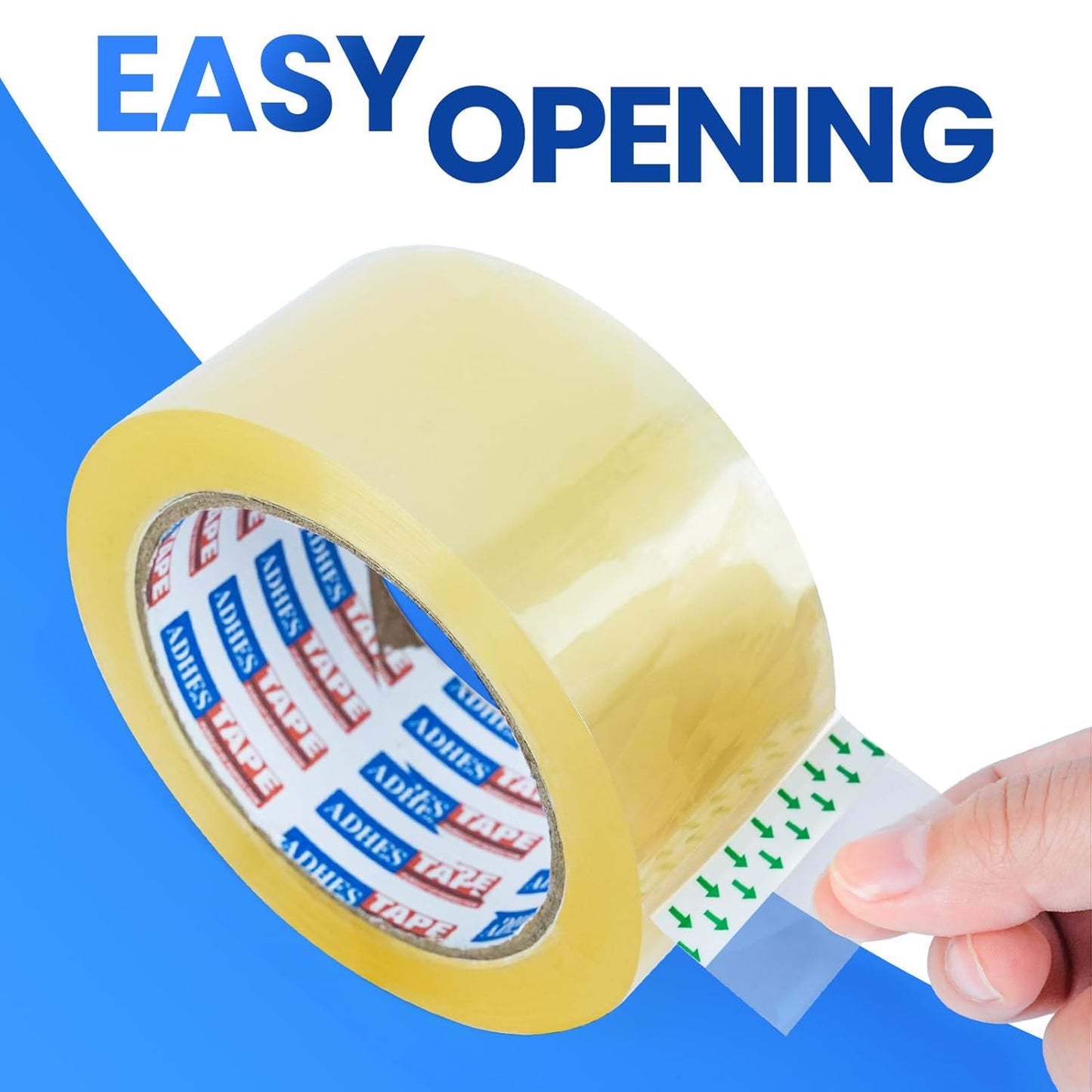 ADHES 36 Rolls Packing Tape with Dispenser Gun, 2.7 Mil Clear Shipping Tape Packaging Tape for Moving, Shipping and Packing, 1.88 Inch x 60 Yards