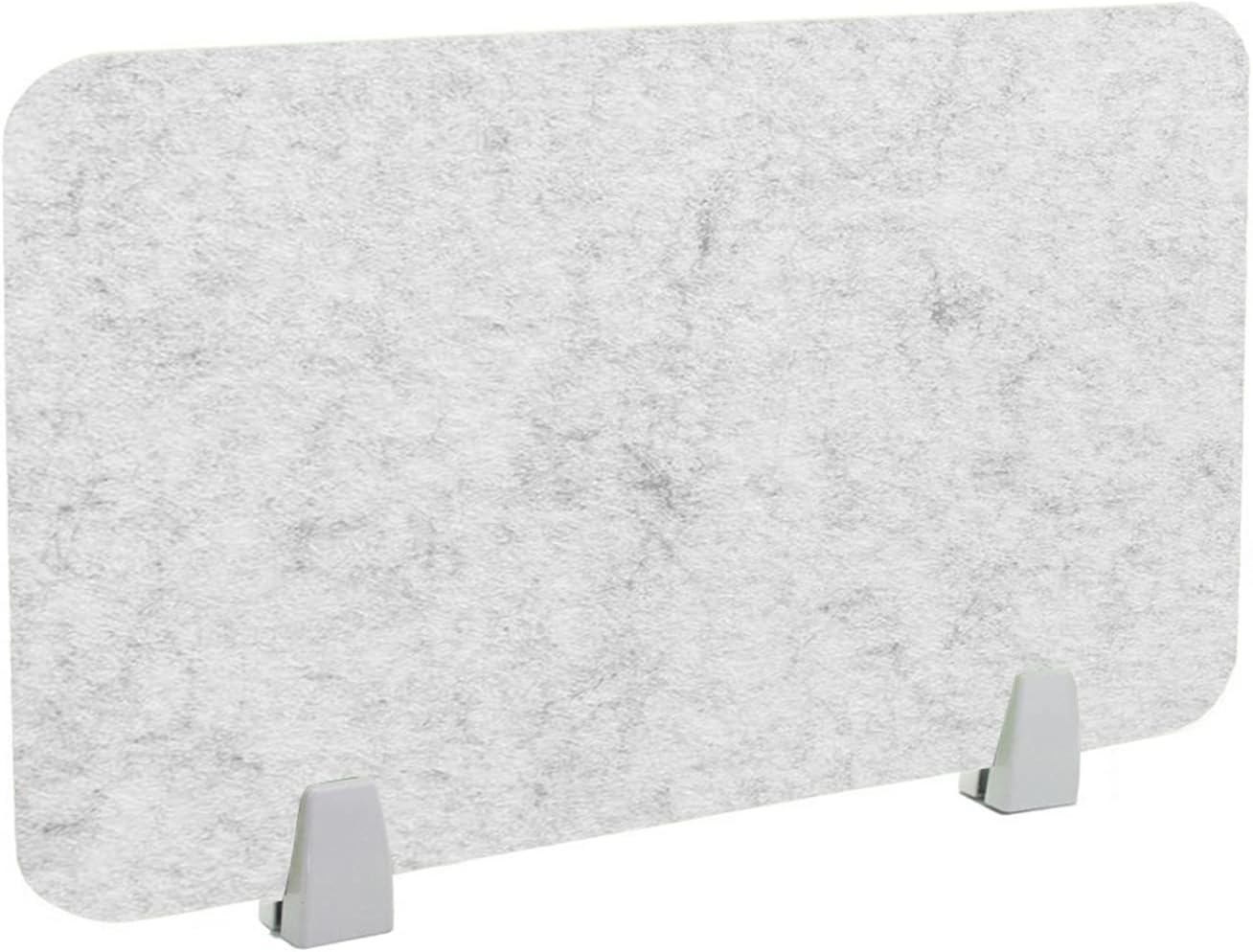 Icegrey Acoustic Desk Divider Privacy Panel Removable Sound Absorbing Desk Partition Board with 2 Clips for Student Call Centers Offices Braries Classrooms Library, Silver Grey, 19.5x15.6