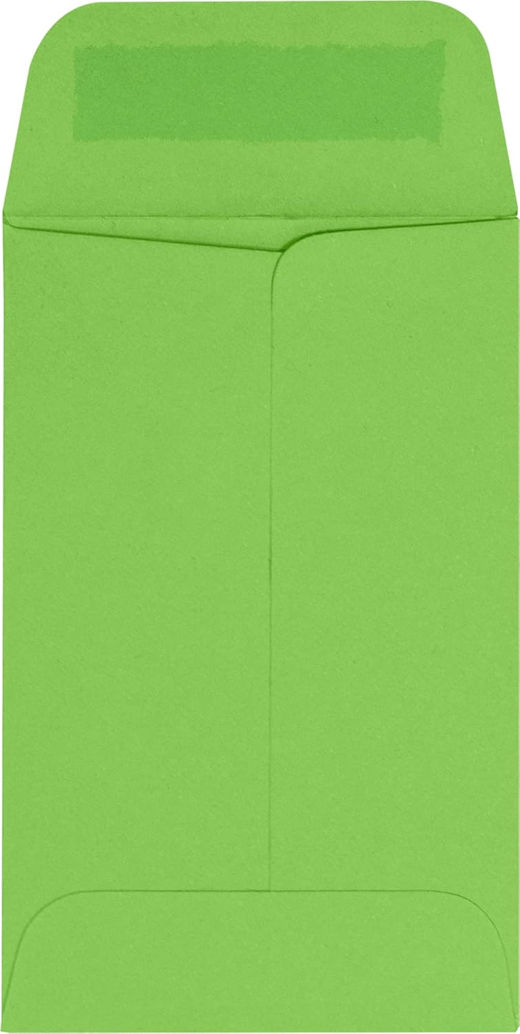 LUXPaper #1 Coin Envelopes | 2 1/4" x 3 1/2" | Limelight Green | 80lb. Text | 250 Qty