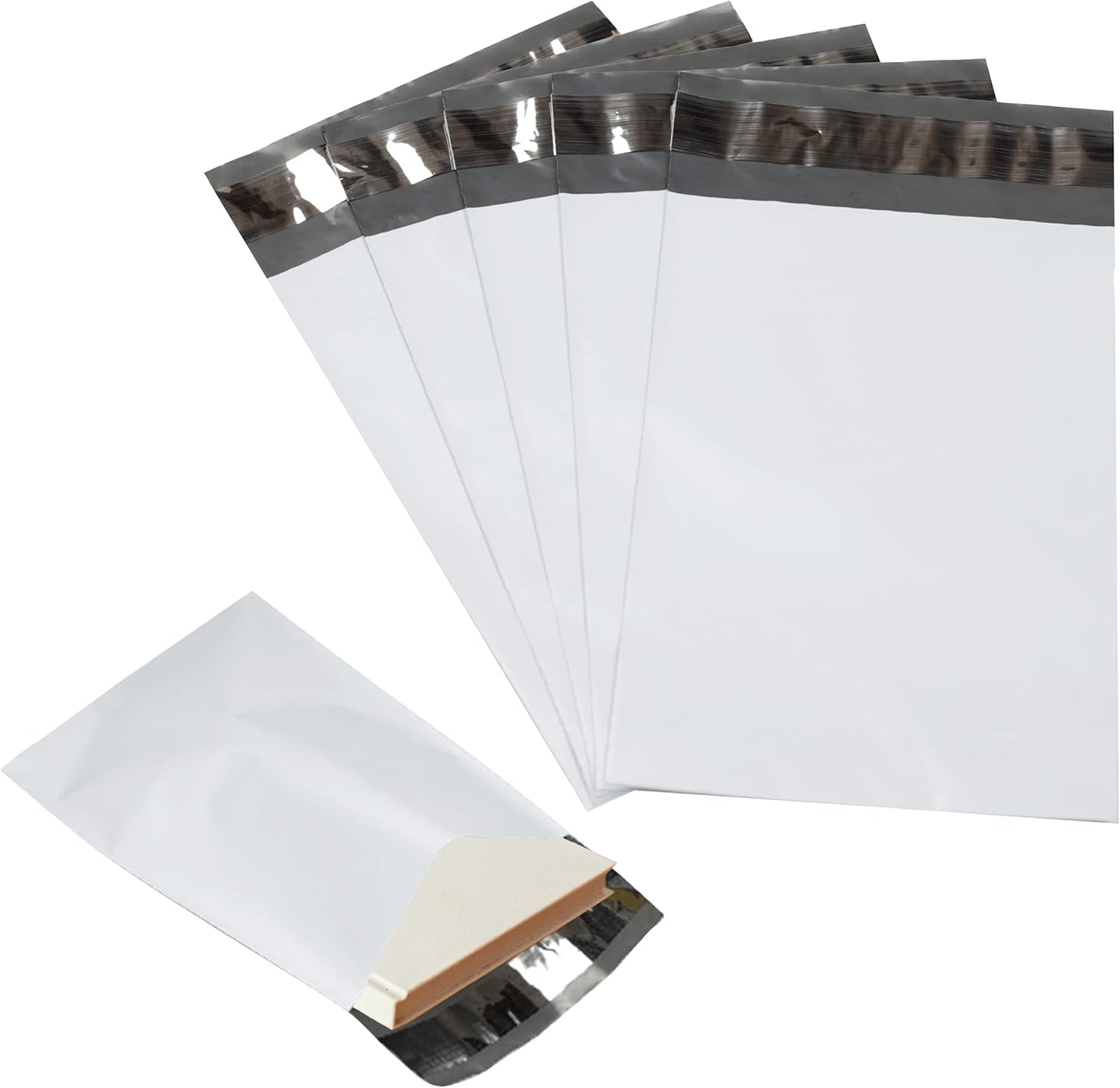 1000 Pack Secure Seal White Poly Mailers Shipping Bags - Safe Shipping with 6x9 Mailers Poly Bags - E-Commerce Poly Bags for Shipping - Self Sealing 2 Mil Poly Shipping Envelopes
