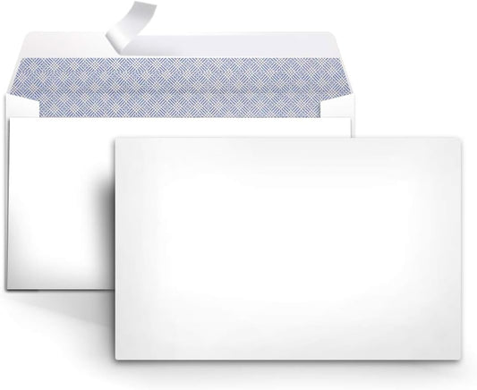 Amazon Basics Quality #6 3/4 Security-Tinted Envelopes with Peel and Seal, 300-Pack, White