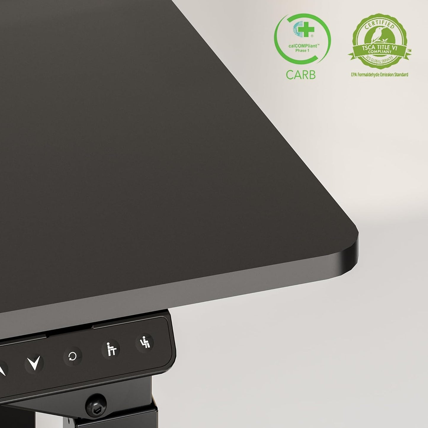 SANODESK 4-Leg Standing Desk, Electric Height Adjustable Desk with Memory Presets for Home Office, Stand up Desk Computer Workstation, 63x28 Inches Black