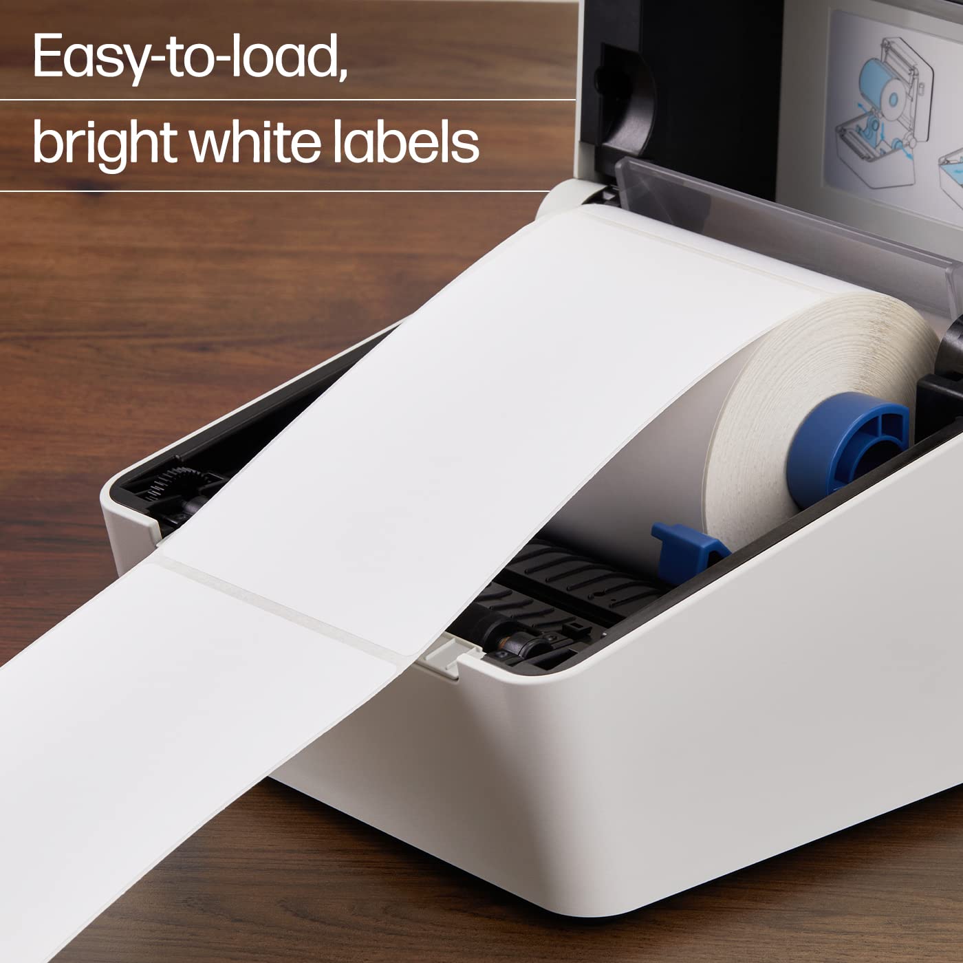 HP 4” x 6” Direct Thermal Shipping Labels, 4 Rolls 250 Sheets per Roll, Multipurpose Thermal Labels for Personal or Business Use, Compatible with HP and Other Thermal Label Printers, White