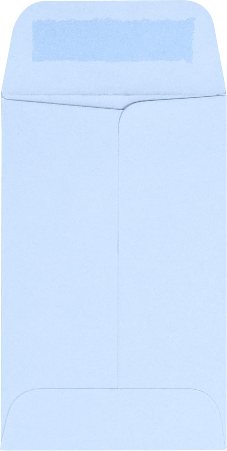 LUXPaper #1 Coin Envelopes | 2 1/4" x 3 1/2" | Baby Blue | 80lb. Text | 50 Qty