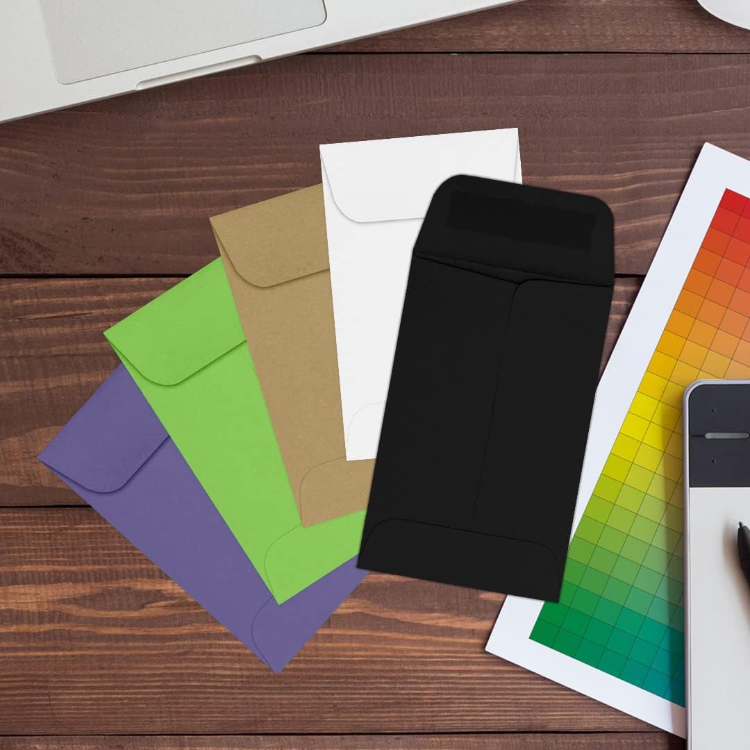 LUXPaper #1 Coin Envelopes | 2 1/4" x 3 1/2" | Midnight Black | 80lb. Text | 500 Qty.