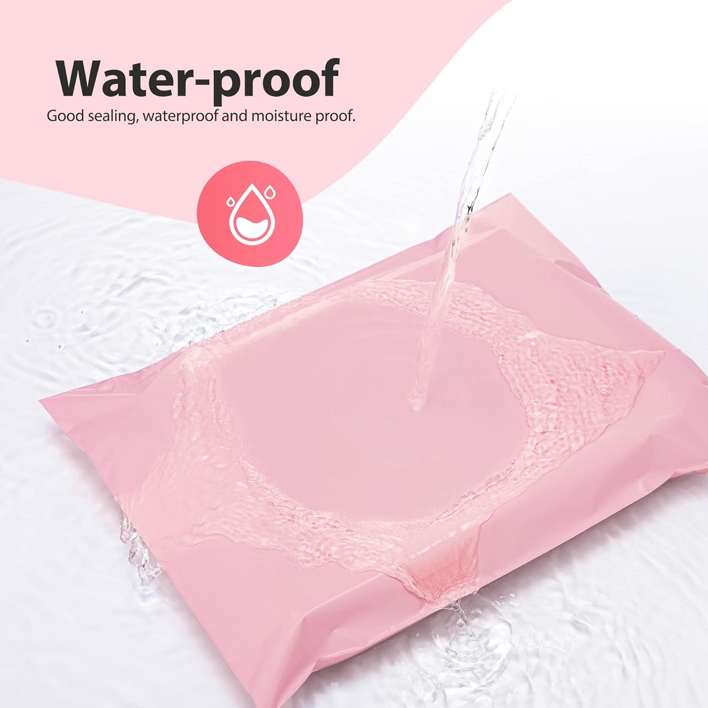 Fuxury 200Pcs 12X15.5" Pink Poly Mailers,Shipping Bags Bulk for Clothes, Plastic Mailing Envelopes for Small Business, Self Sealing Packaging Poly Bag Mailer, Keep Items Safe & Protected