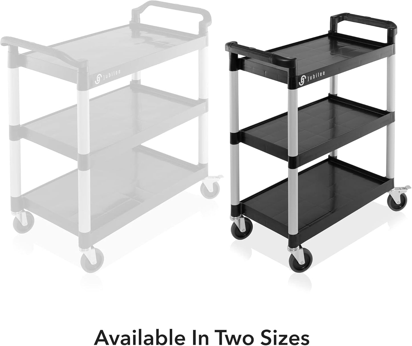 Jubilee 3-Tier Utility Service Cart with Wheels, 31.5" x 37.5"