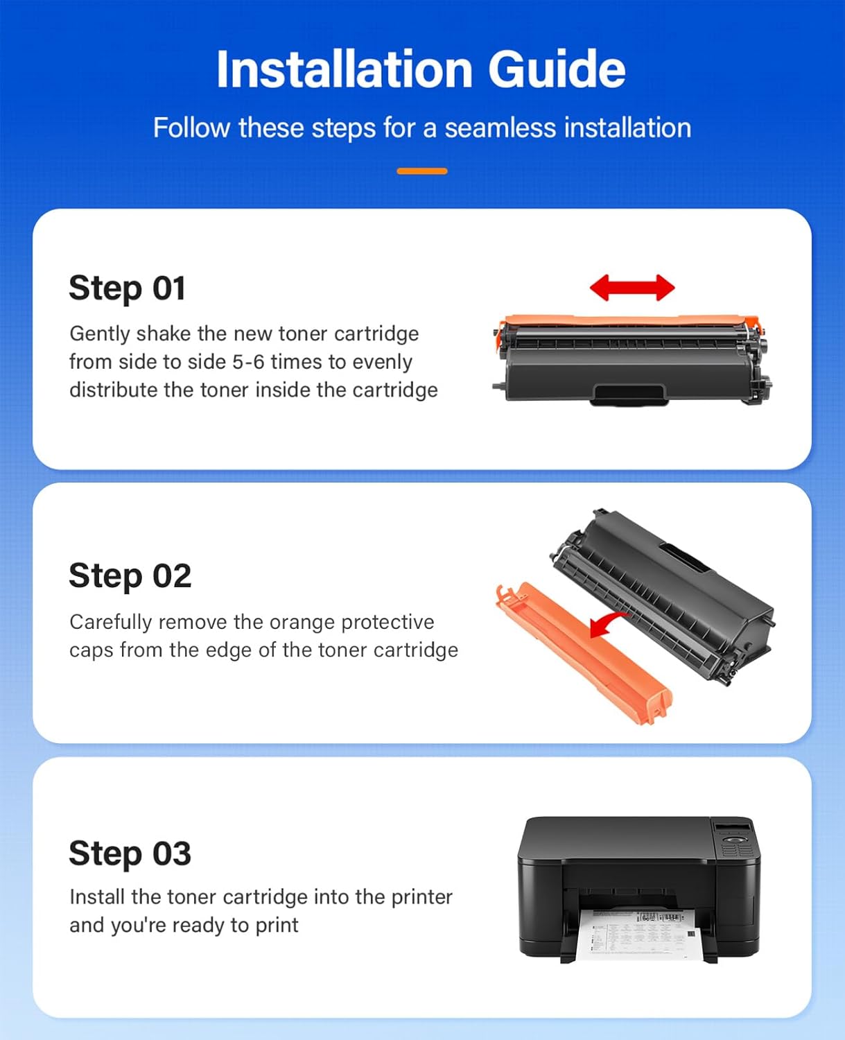 TN336 Toner Cartridge 4-Pack Replacement Compatible for Brother TN-336 TN331 TN315 MFC-L8850CDW HL-L8350CDW MFC-L8600CDW HL-4150CDN MFC-9970CDW DCP-L8400 L8450 HL-L8250 L8650 L8850 4570CDW Printer Set