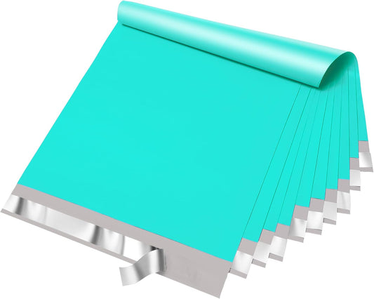 Fuxury Poly Mailers 12x15.5 Inch 200pc Teal, Shipping Envelopes for Clothing, Self Sealing Envelopes Boutique Custom Bags Enhanced Durability Multipurpose Keep Items Safe Protected