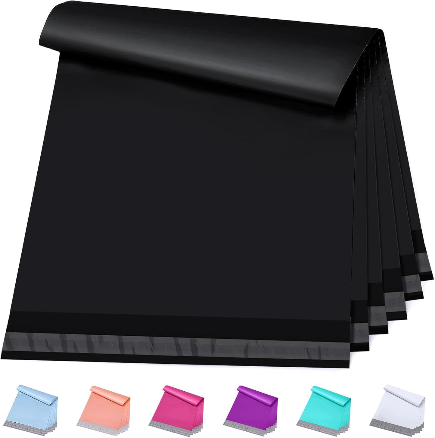 Metronic Large Poly Mailers 17.7x22” 25 Pack,Bulk Shipping Bags for Clothes,Strong Self Adhesive Shipping Envelopes for Small Business,Waterproof Mailing Envelopes for Packaging Black