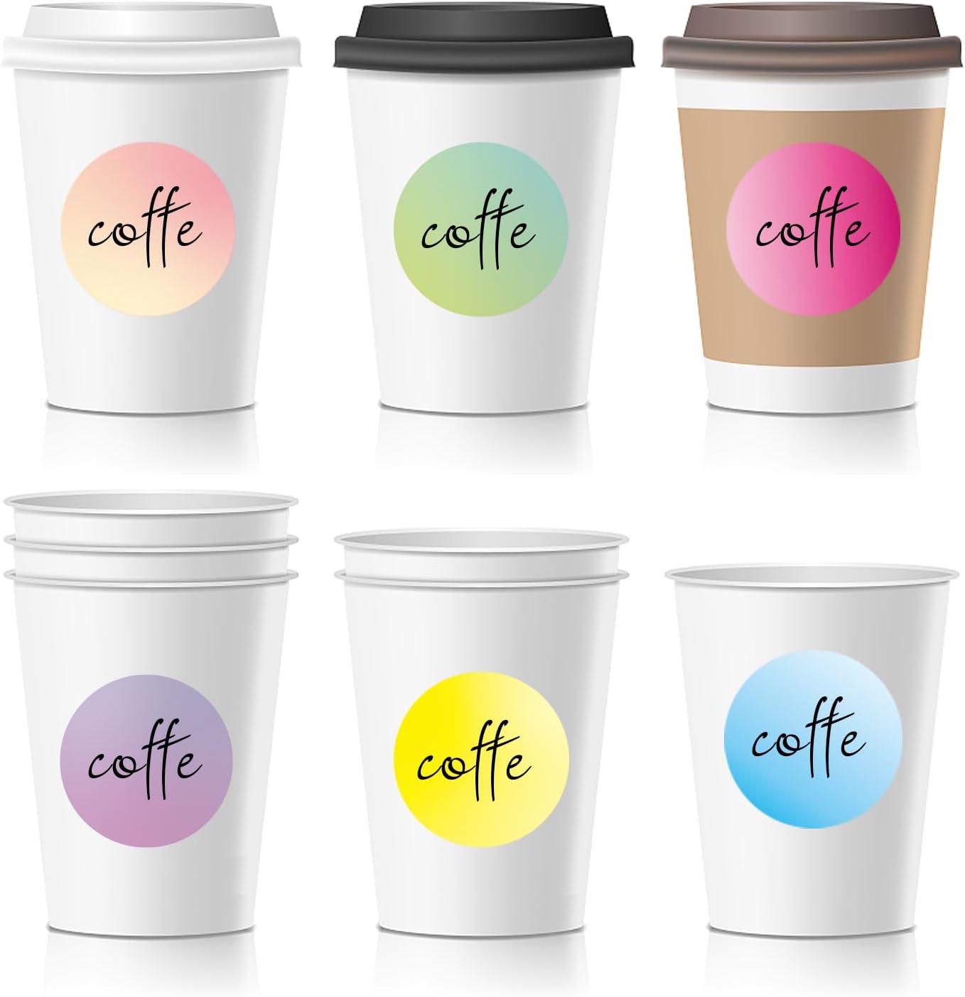 1.5 Inch Green Round Thermal Sticker Labels, Self-Adhesive Circle Direct Thermal Labels, Multi-Purpose Roll Sticker Labels for DIY Logo Design with Perforation Line（ 500 Labels，1 Roll）