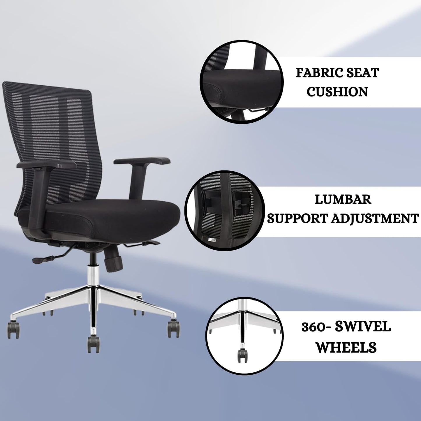 Ergonomic Conference Room Chair Mesh Back with Seat Slide - Adjustable Lumbar Support Computer Desk Chair with Height Adjustable Arms - 5-Star Polished Aluminum Base (Pack of 4)