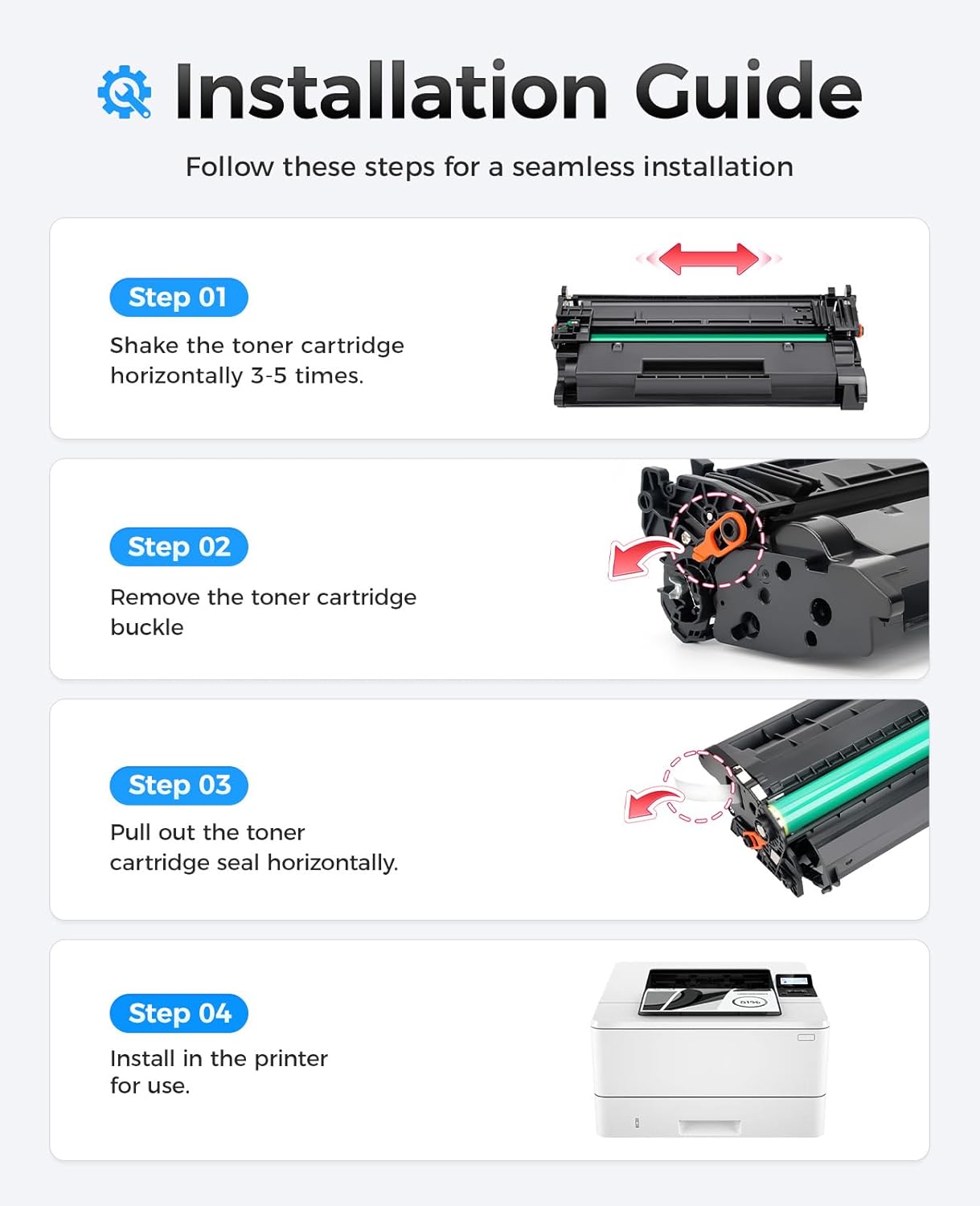 148A Black Toner Cartridge 2-Pack with chip High Yield Replacement for HP 148A W1480A 148X W1480X Compatible with HP Laserjet Pro MFP 4101dw 4101fdn 4101fdw 4001dn 4001dw 4001n Printer Ink 4001 4101