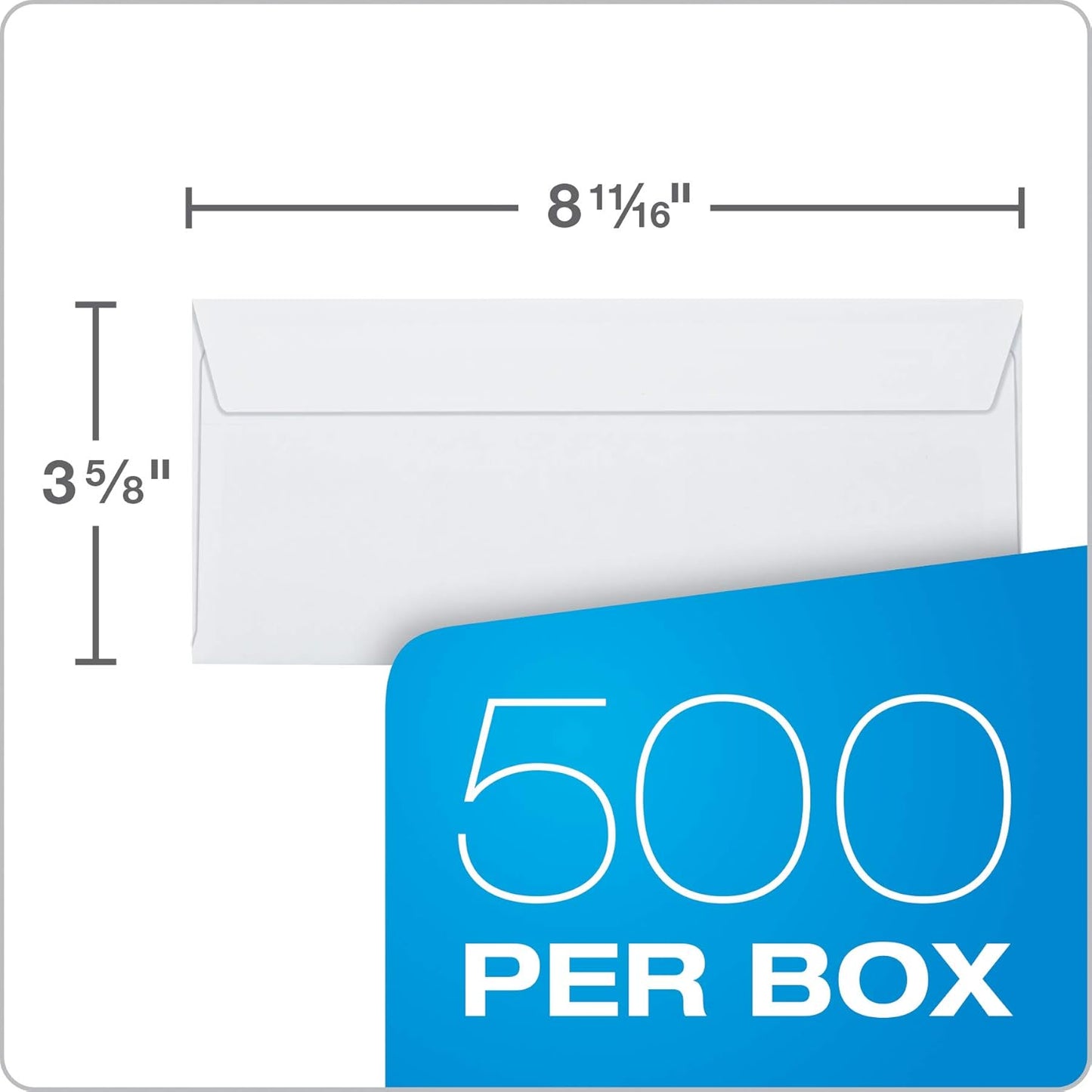 Quality Park #8 Double Window Envelopes, Self Seal Security Envelopes for QuickBooks Checks, 3 5/8" x 8 11/16", 24 lb White, 500 per Box (QUA50766) (Pack of 5)