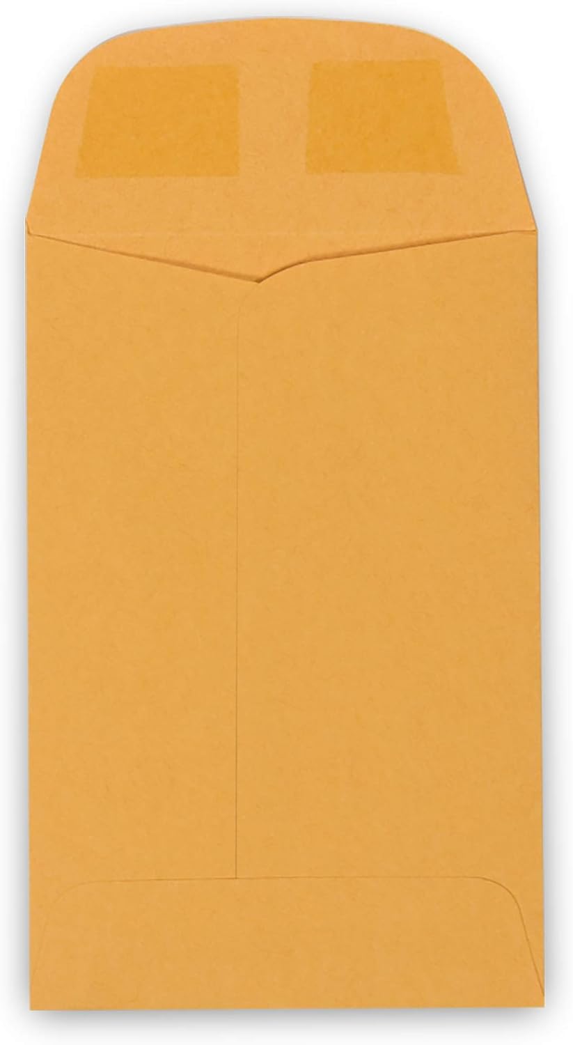 500 Guardian #4 Paper Coin Envelopes - Blank Small Envelopes for Coins, Receipts, Stamps, Small Parts Storage, & More – 3" x 4-1/2" Cash Envelopes – Gummed Flap Gift Card Holder Envelopes