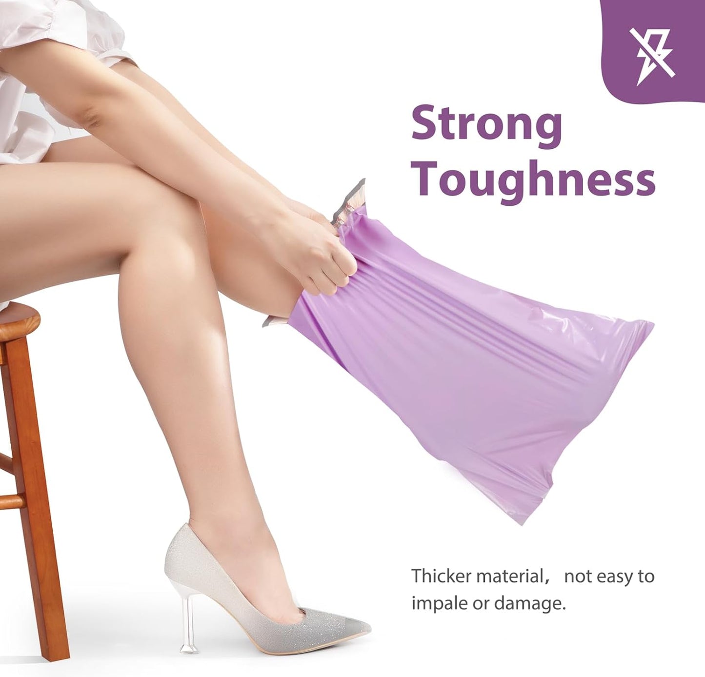 Fuxury 40000 Pcs Large Poly Mailers 19x24 Inch, Waterproof Shipping Bags for Clothing, Strong Adhesive Shipping Envelopes for Small Business Suppliers, Self Seal Mailers Poly Mailing Bags Light Purple