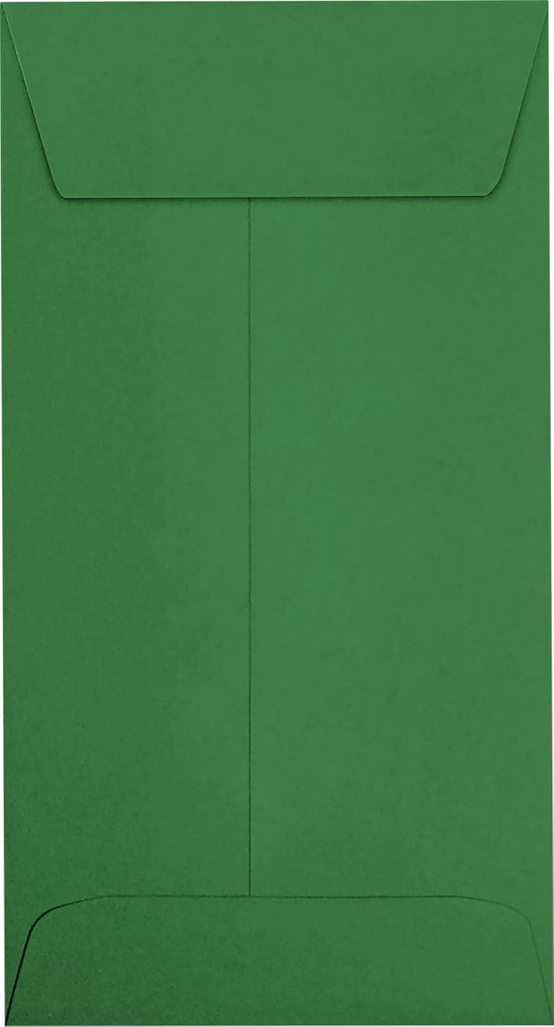 LUXPaper #7 Coin Envelopes | Peel & Press | 3 1/2" x 6 1/2" | Holiday Green | 80lb. Text | 250 Qty