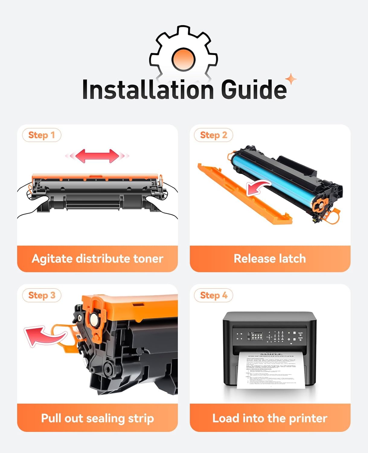 134A W1340A Black Toner Cartridge Set 2-Pack High Yield with Chip Replacement for HP 134A W1340A 134X W1340X Toner Cartridge Compatible with HP Laserjet M209dw MFP M234dw M234sdw M234sdn Printer Ink