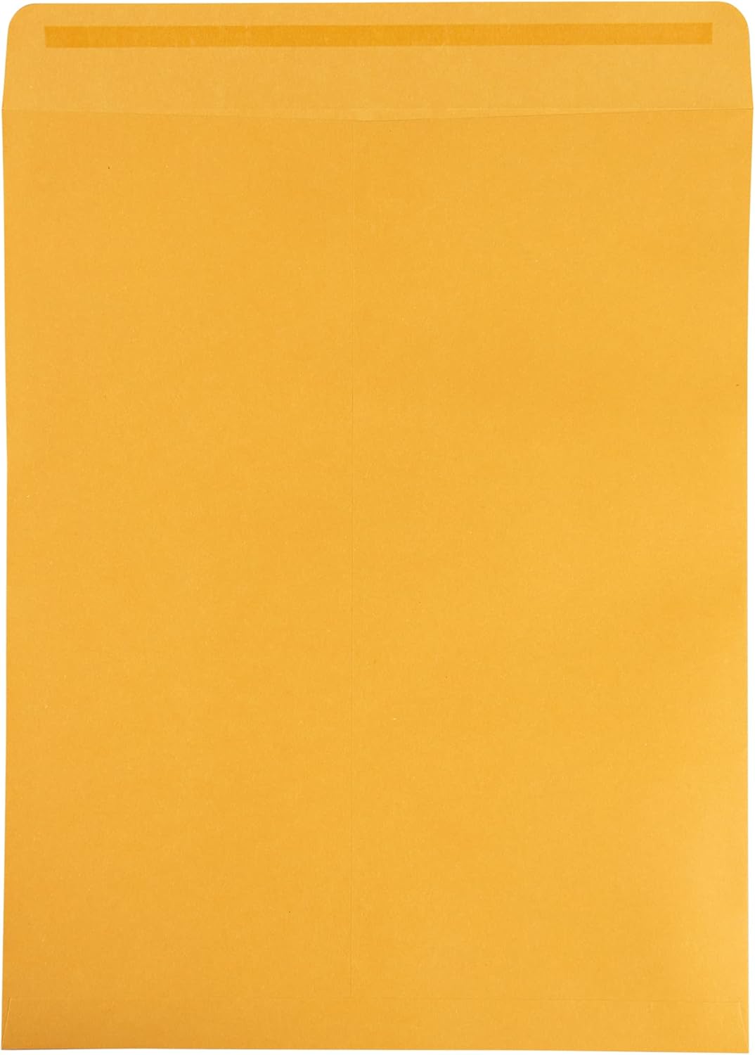 JAM PAPER 11 1/2 x 14 1/2 Open End Catalog Commercial Envelopes with Peel and Seal Closure - Brown Kraft Manila - 50/Pack