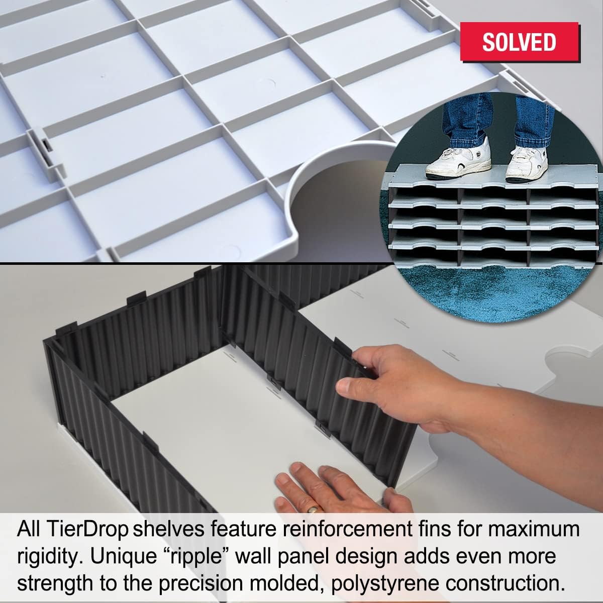 Ultimate Office Tierdrop Desktop Organizer. 6-Compartment High Capacity Mail, Classroom and Literature Sorter, Features Extra High Slots for Bulky Packages & Supplies. Add-On Tiers for Easy Expansion