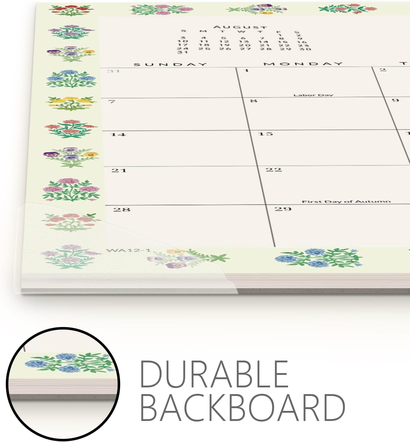 Jotsome Desk Calendar 2025-2026, Desk Pad Calendar From September 2025 to December 2026, Desk Blotter Calendar Decoration in Home and Office for Easy Organizing (Floral)