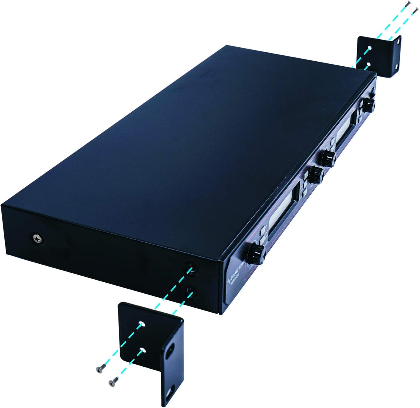 Sound Town 200-Channel Rack Mountable Professional Adjustable UHF Wireless Microphone System with Metal Receiver and 4 Handheld Mics (NESO-U4HH)