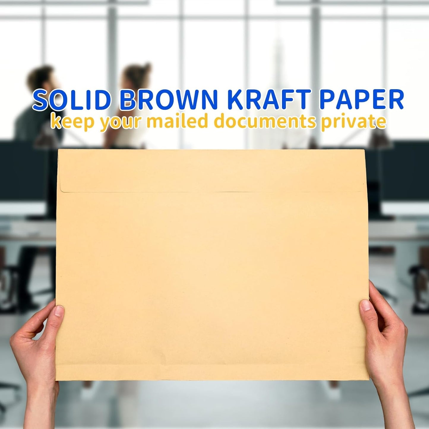 20 Pcs 12 x 16 x 1.6 Inch Large Expandable Catalog Envelopes Manilla Kraft Peel and Seal Envelopes Light Brown Large Mailing for Office Home Documents Magazines Photos Storage Organizing
