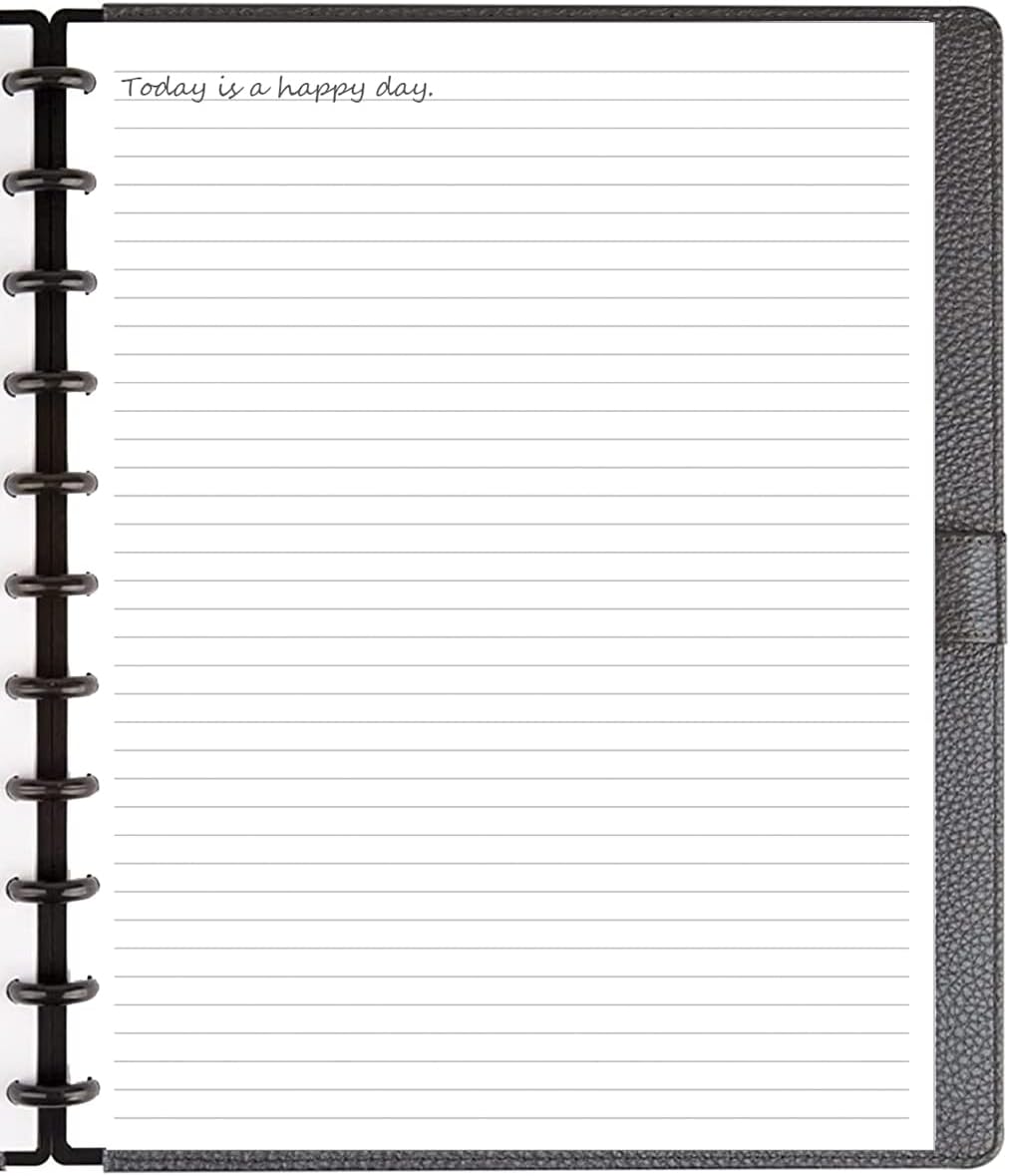 (3-Pack) A4 TUL Discbound Lined Refill Paper, 11 Disc Ruled Filler Paper, Letter Size 100Sheets / 200Pages, 100gsm, White, 8.5'' x 11''