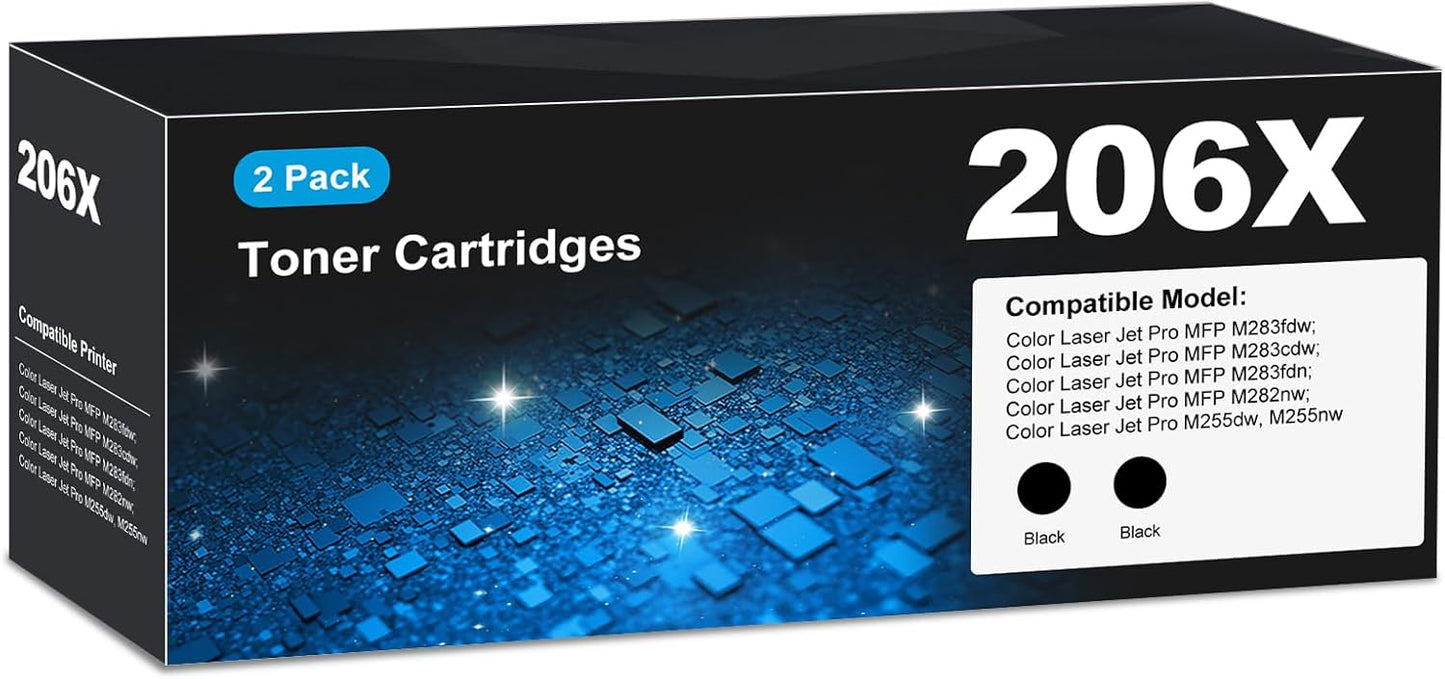 206X Toner cartridges Black for Color Laser Jet Pro MFP M283fdw M283cdw M255dw M255nw M283fdn M282nw