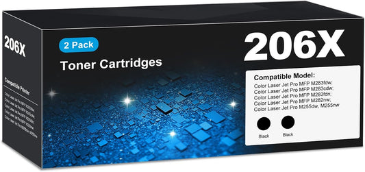 206X Toner cartridges Black for Color Laser Jet Pro MFP M283fdw M283cdw M255dw M255nw M283fdn M282nw